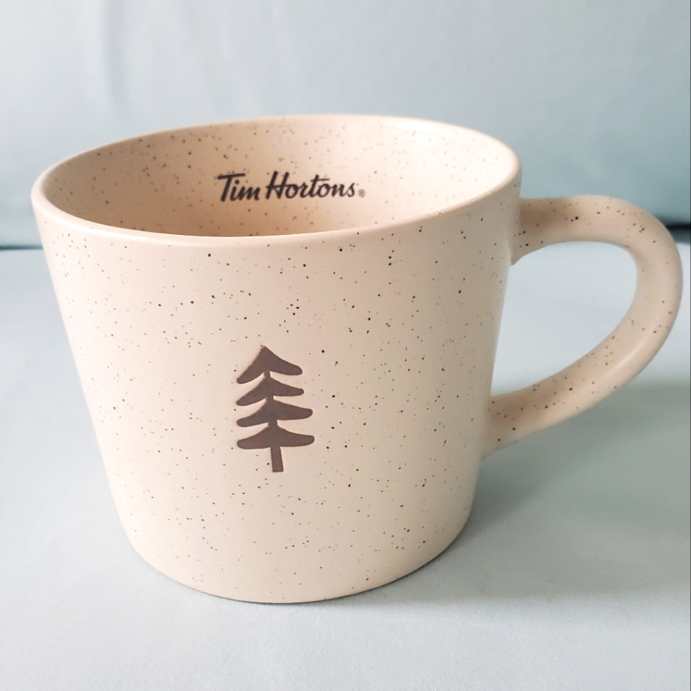 Tim Hortons Canada Holiday Edition Speckled Mug with Pine Tree 2022